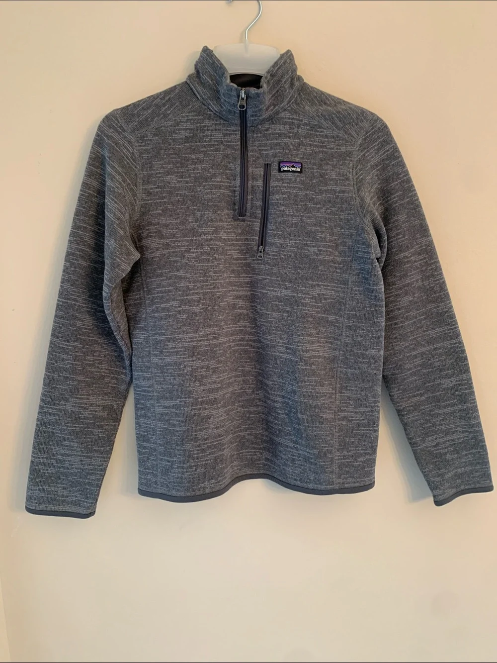 Patagonia Gray 1/4 Zip Pullover Jacket Youth Size 16-18 XXL